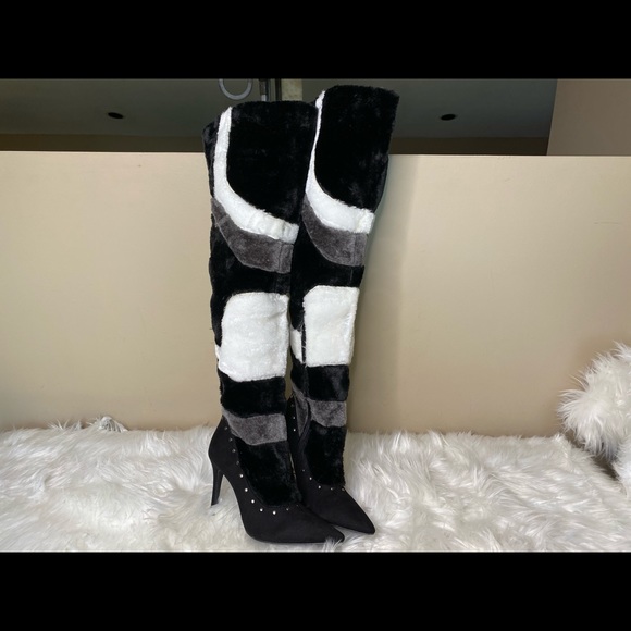 Unique Fur Winter Over the Knee Boots - Picture 15 of 16